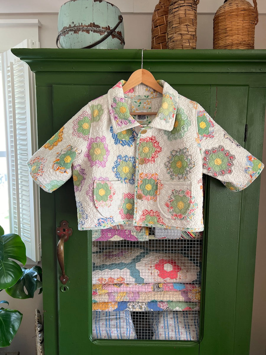 Grandmother's Flower Garden Short Sleeve Jacket
