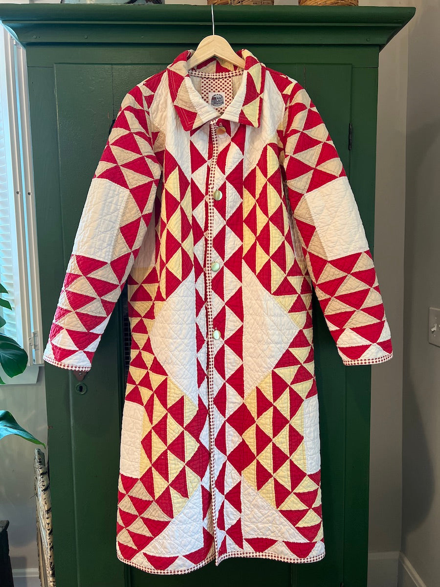 Ocean Waves Duster length chore coat