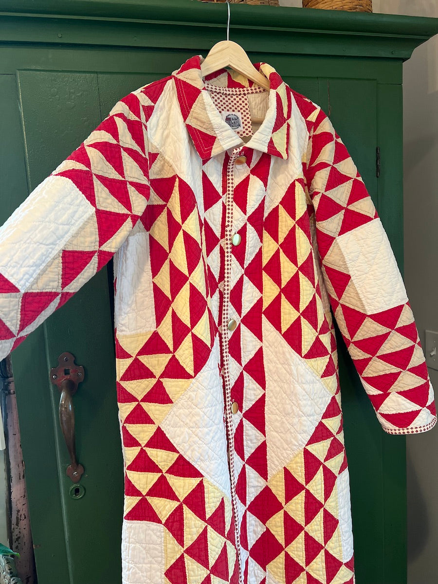 Ocean Waves Duster length chore coat