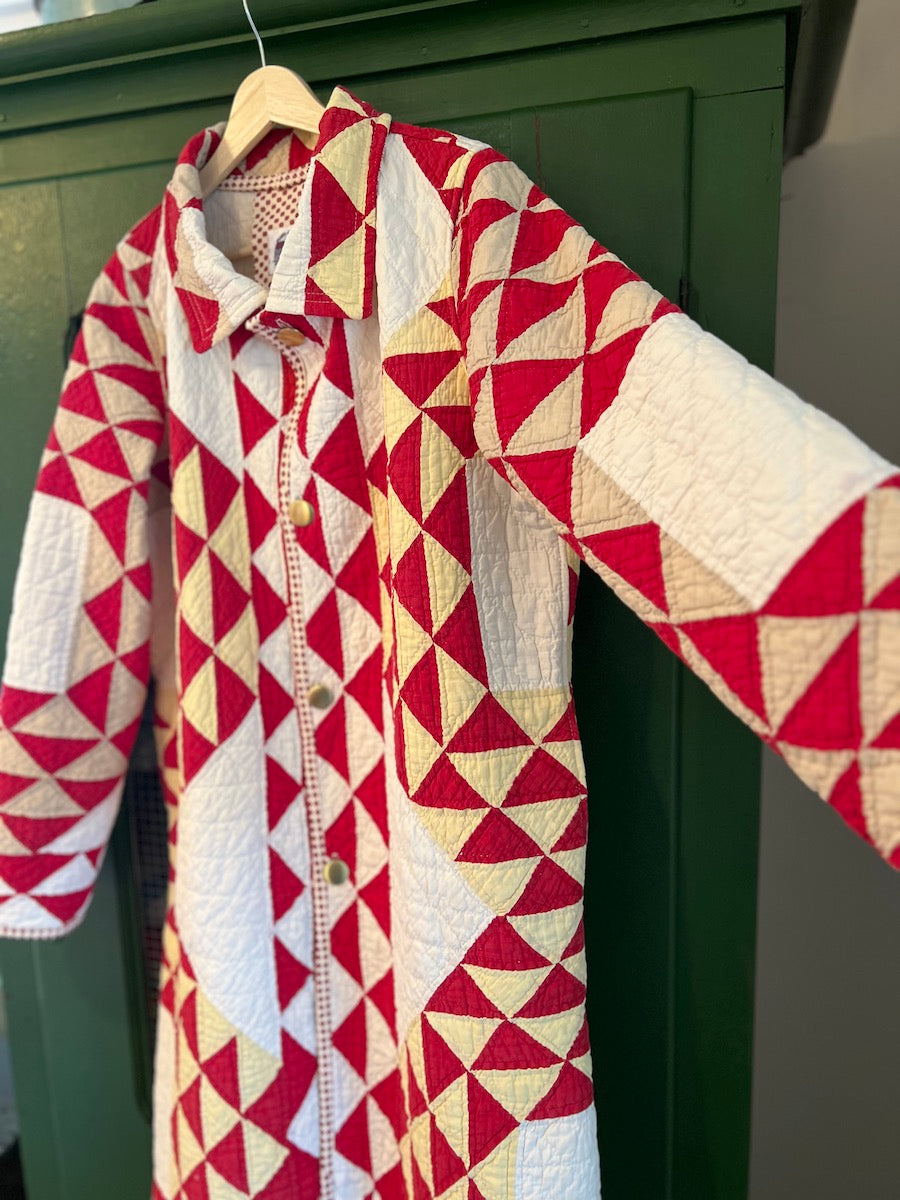 Ocean Waves Duster length chore coat