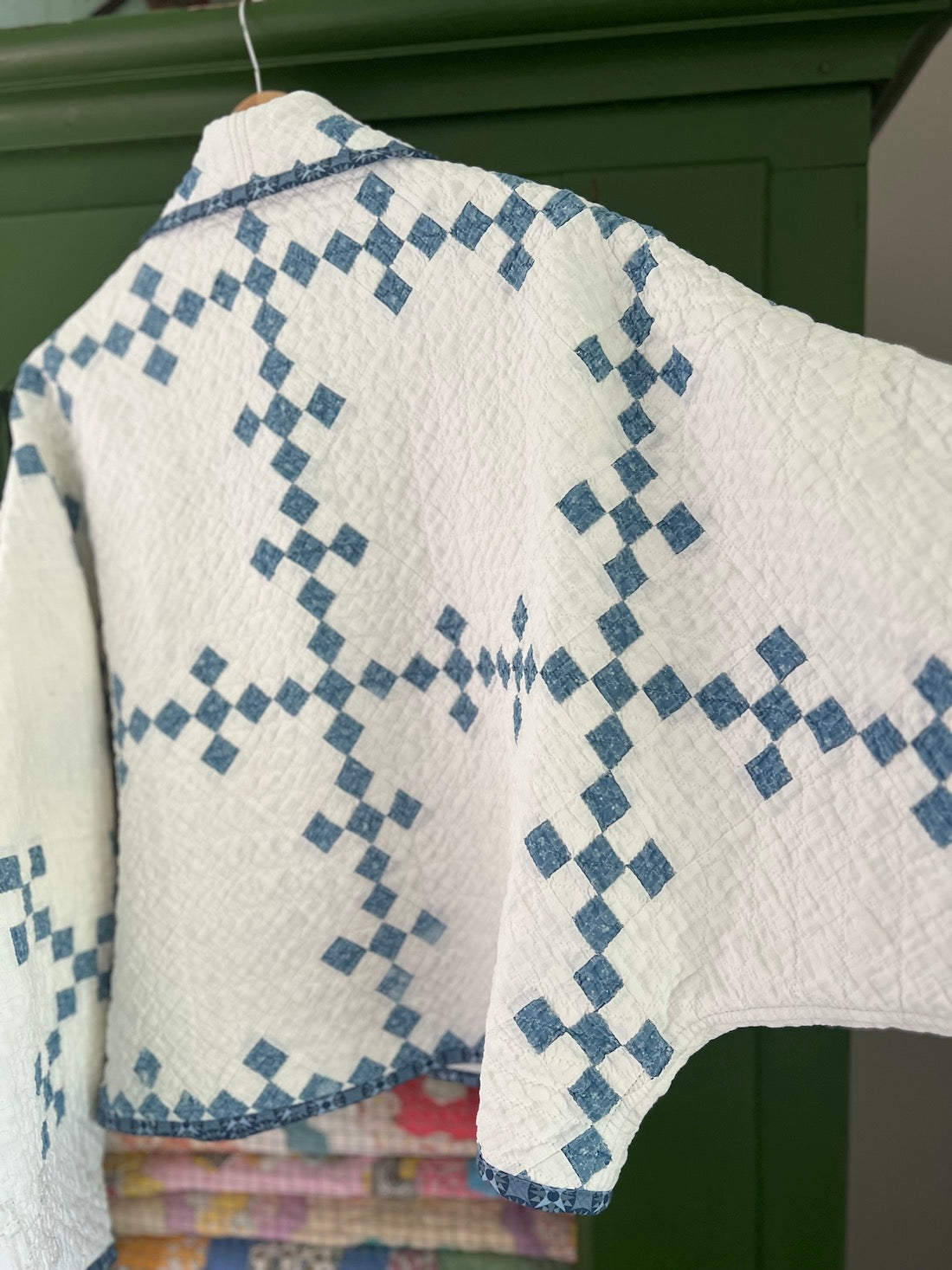 Blue and White Hummingbird Jacket