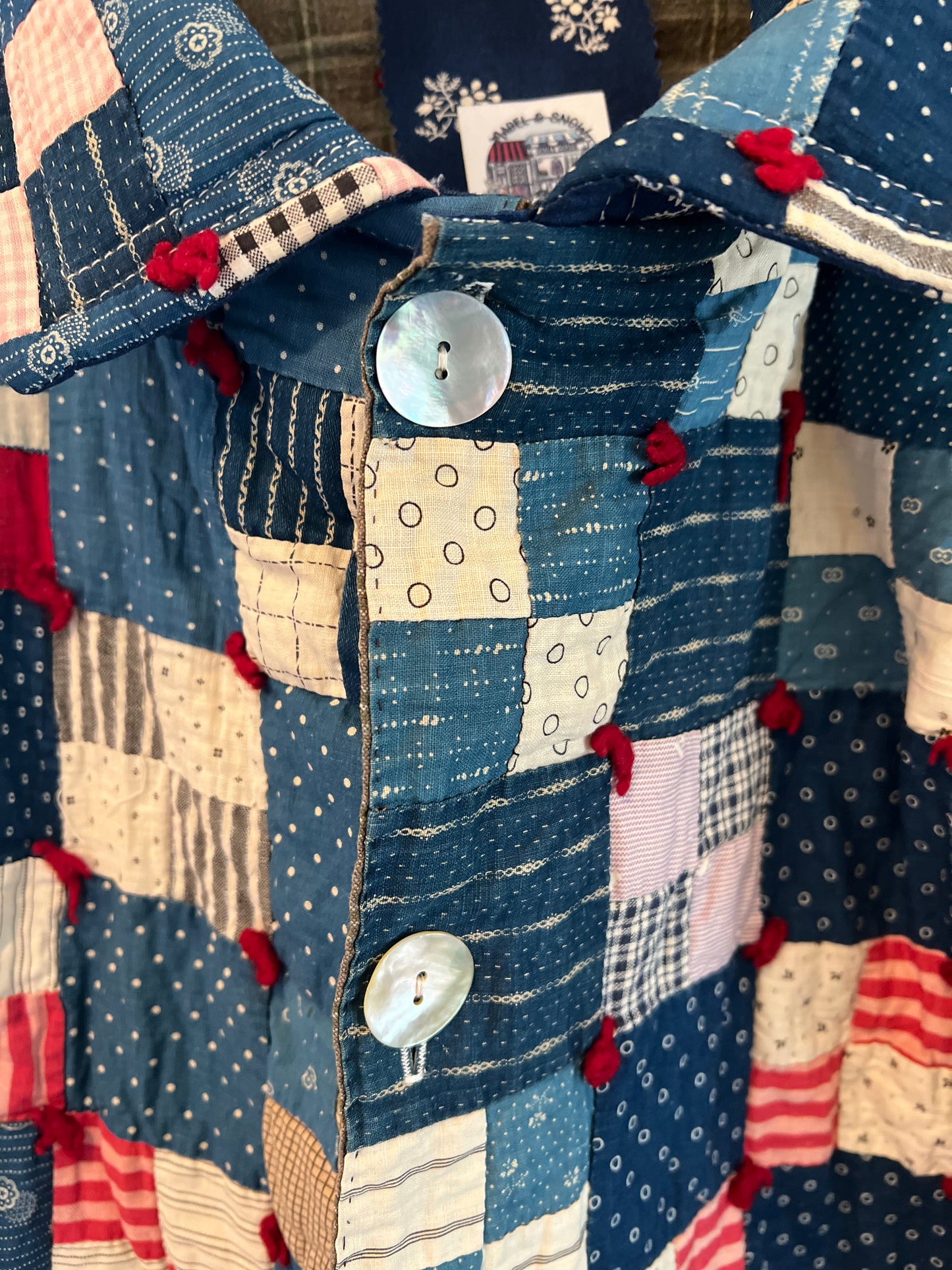Cropped Carmens Block Jacket with Removable Collar