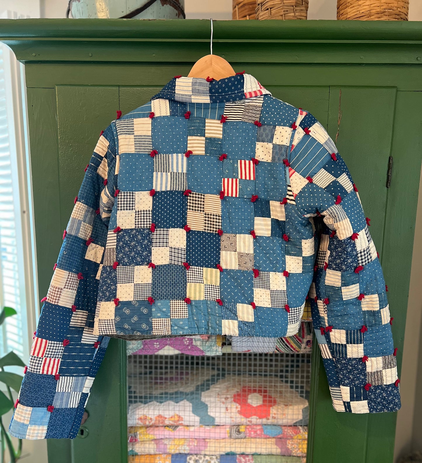 Cropped Carmens Block Jacket with Removable Collar