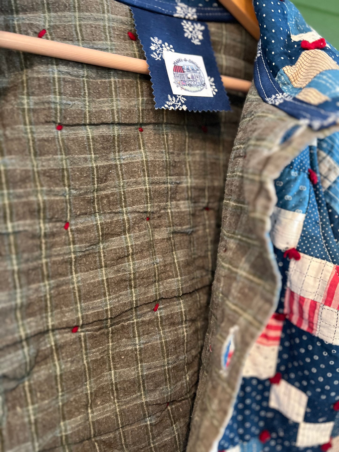 Cropped Carmens Block Jacket with Removable Collar
