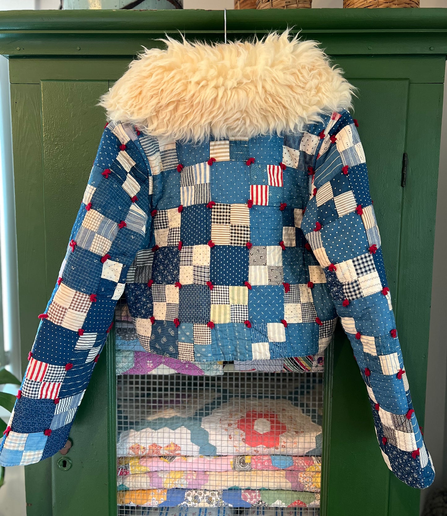 Cropped Carmens Block Jacket with Removable Collar