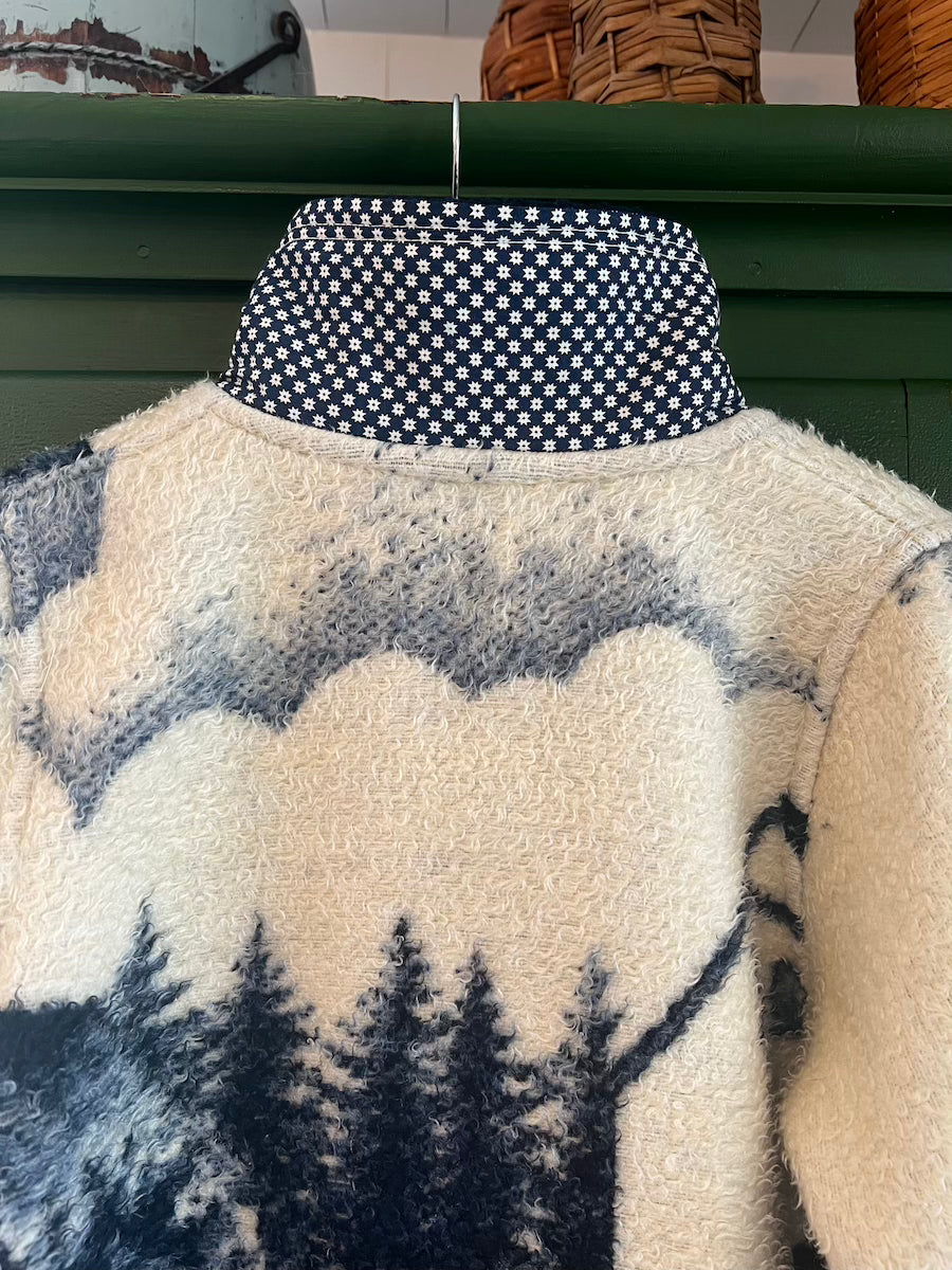 Cows Blanket Coat With Removable Collar