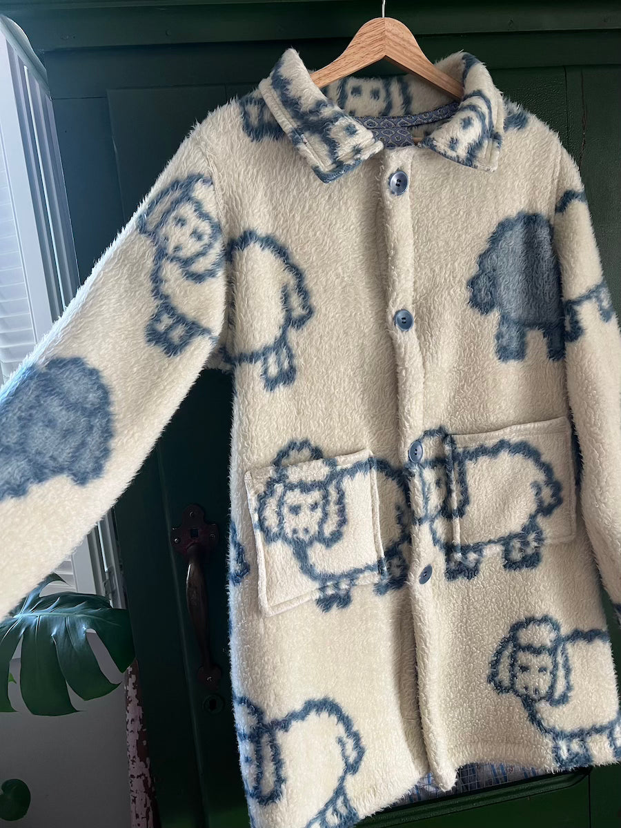 Sheep Blanket Coat With Removable Collar