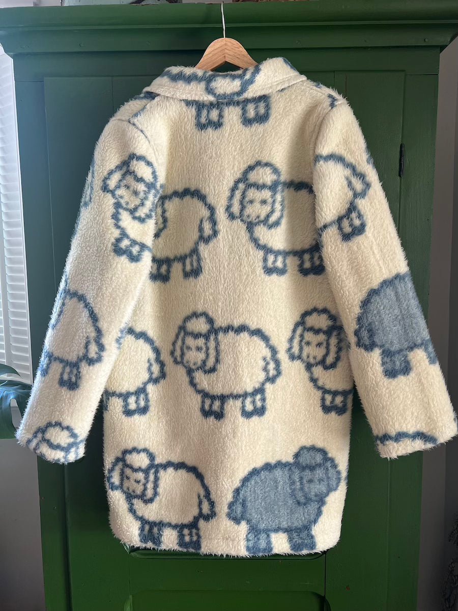 Sheep Blanket Coat With Removable Collar