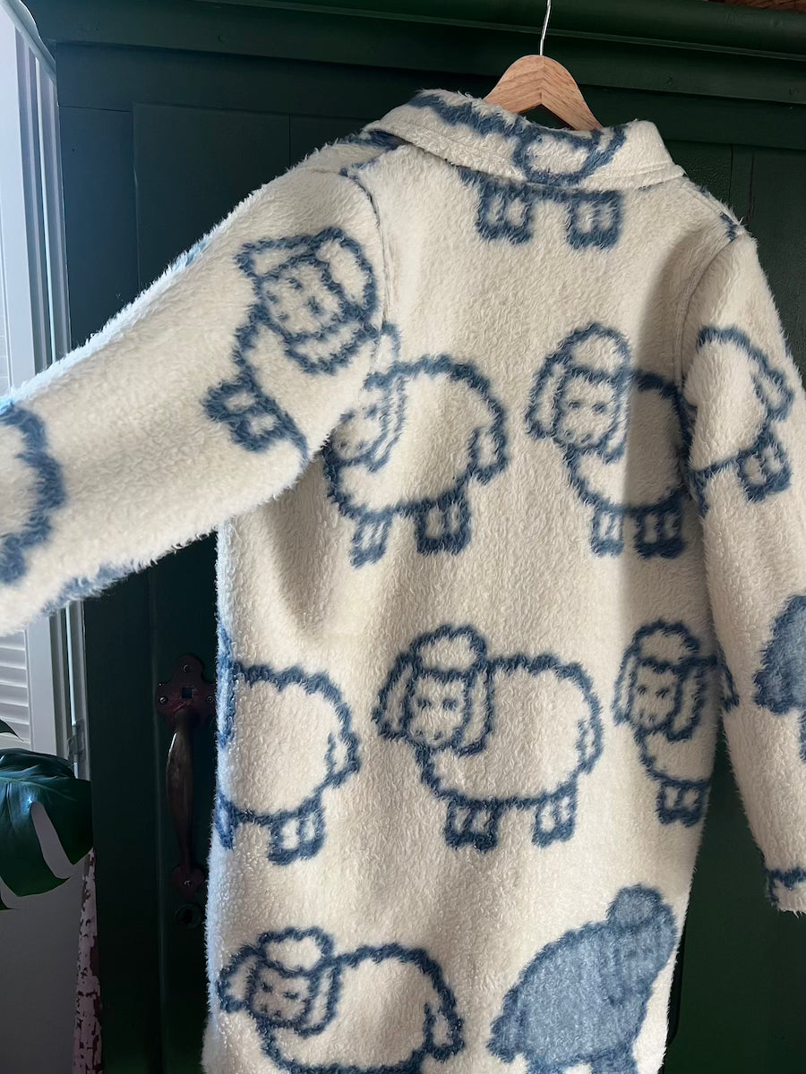 Sheep Blanket Coat With Removable Collar