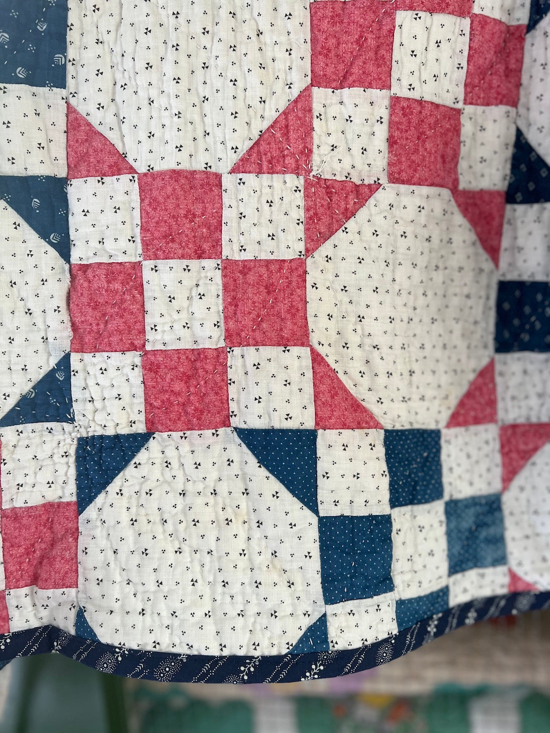 Blue and Pink Cropped Chore Style Jacket