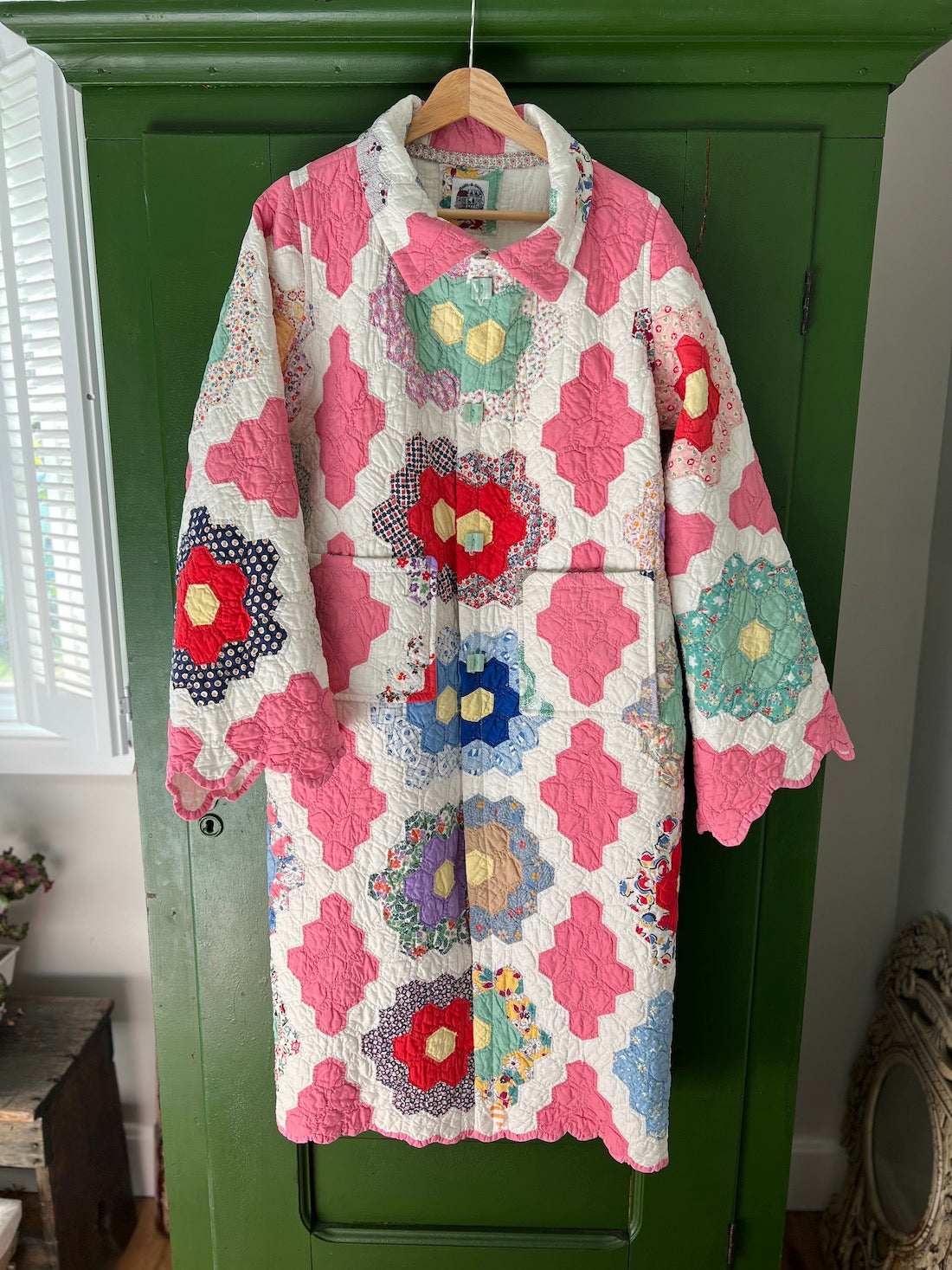 Flower Garden Diamond Fields Duster Chore Coat