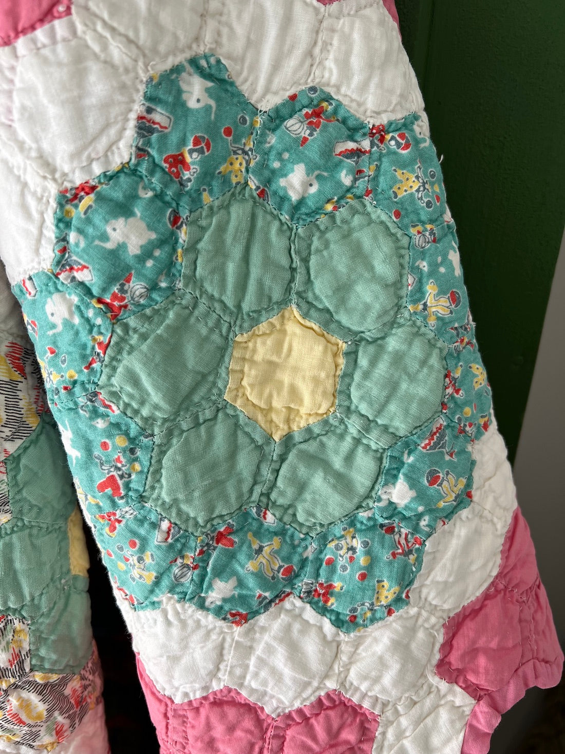 Flower Garden Diamond Fields Duster Chore Coat
