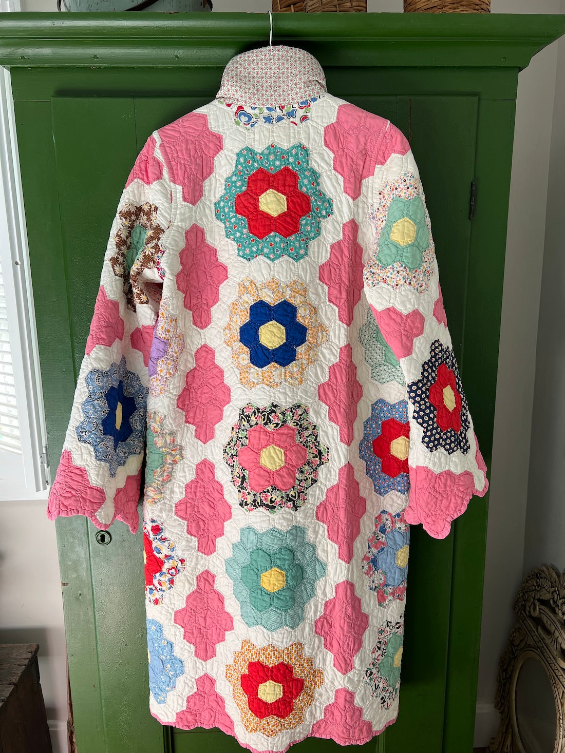 Flower Garden Diamond Fields Duster Chore Coat