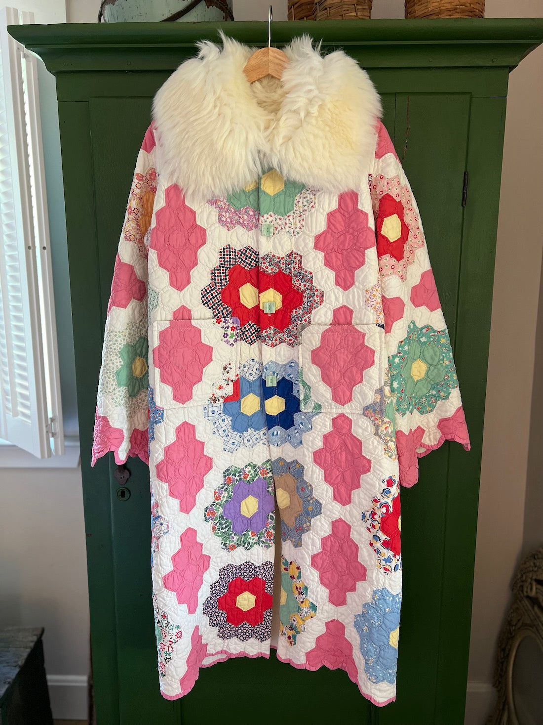 Flower Garden Diamond Fields Duster Chore Coat