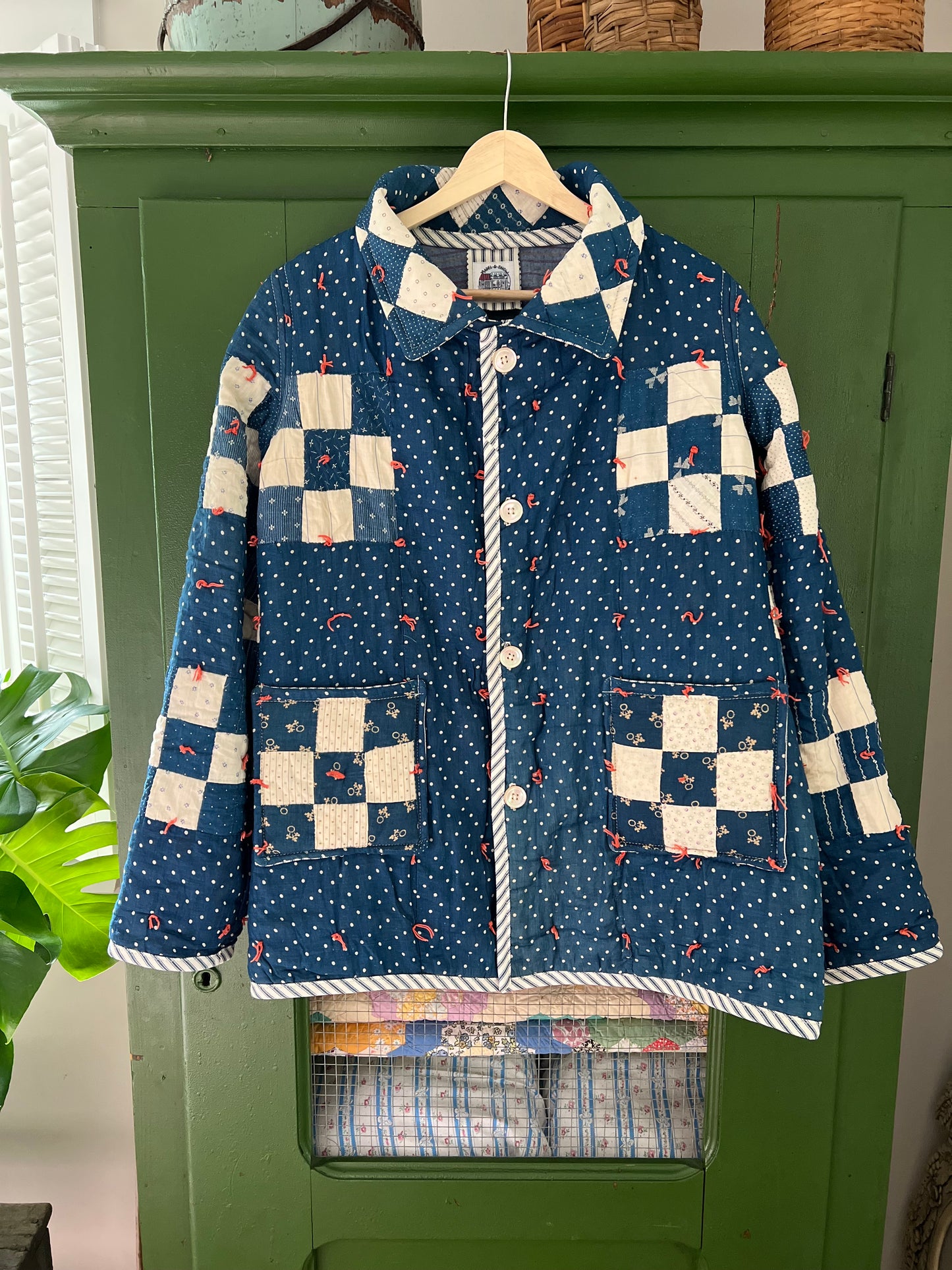 Antique Indigo 9 Patch Mid Length