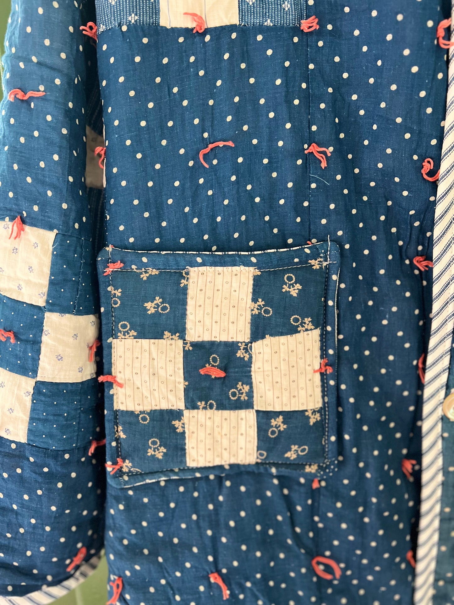 Antique Indigo 9 Patch Mid Length