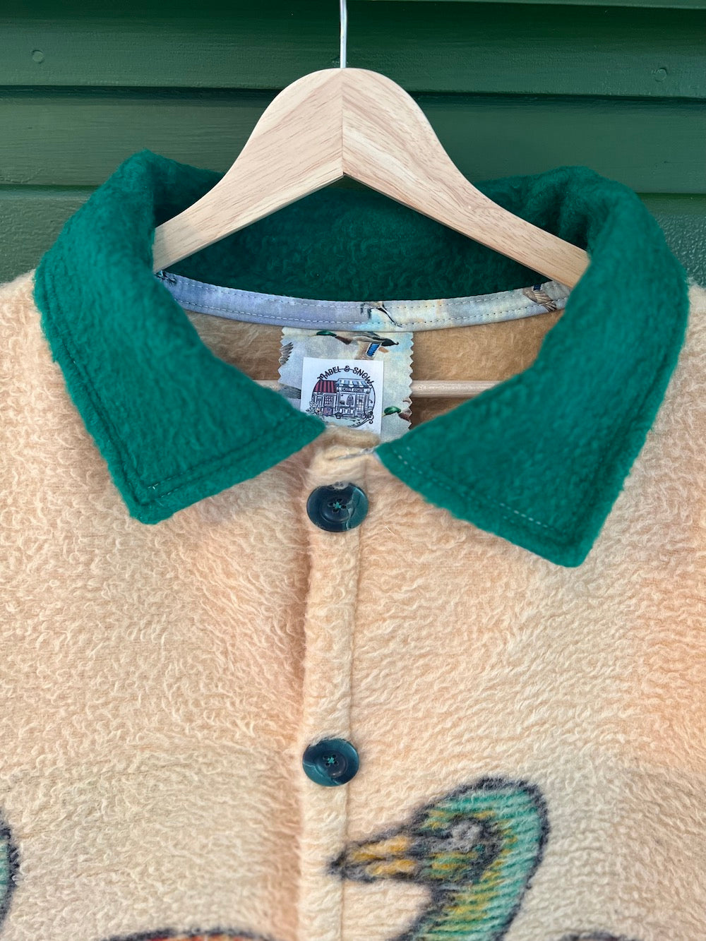 Duck Blanket Coat with Removable Fur Collar