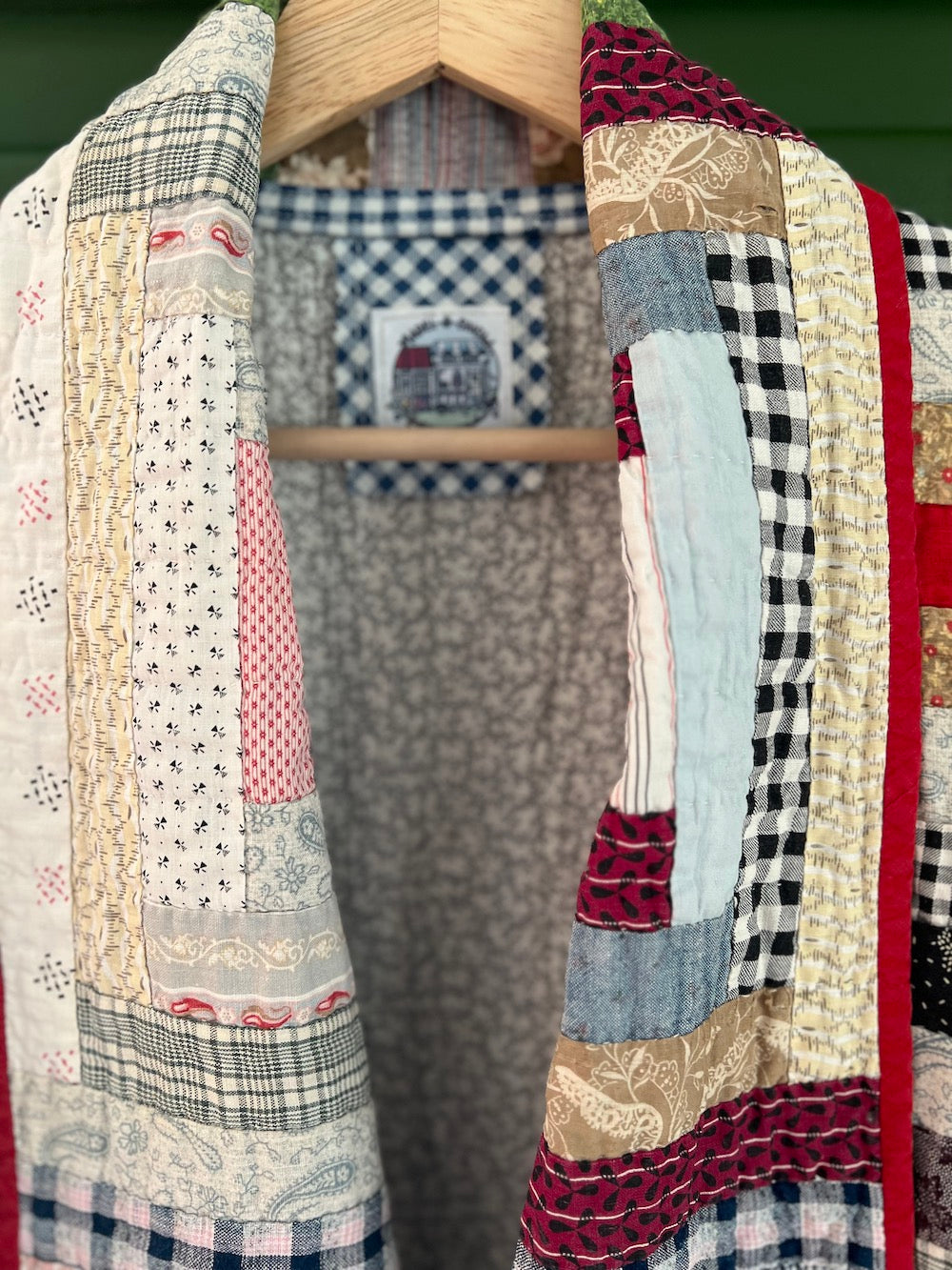 Antique Log Cabin Shawl Collar