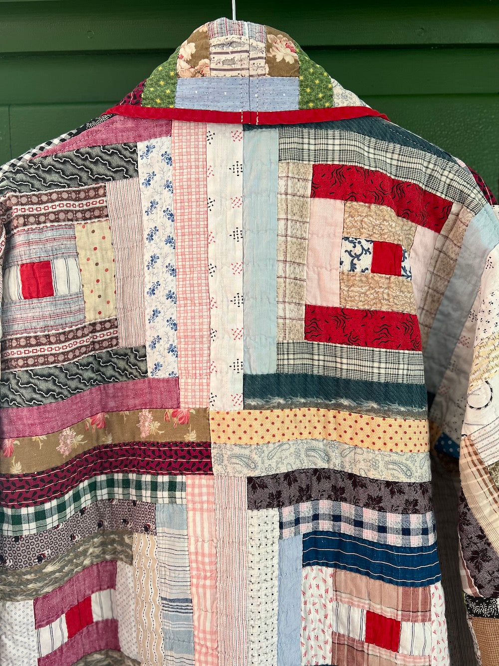 Antique Log Cabin Shawl Collar