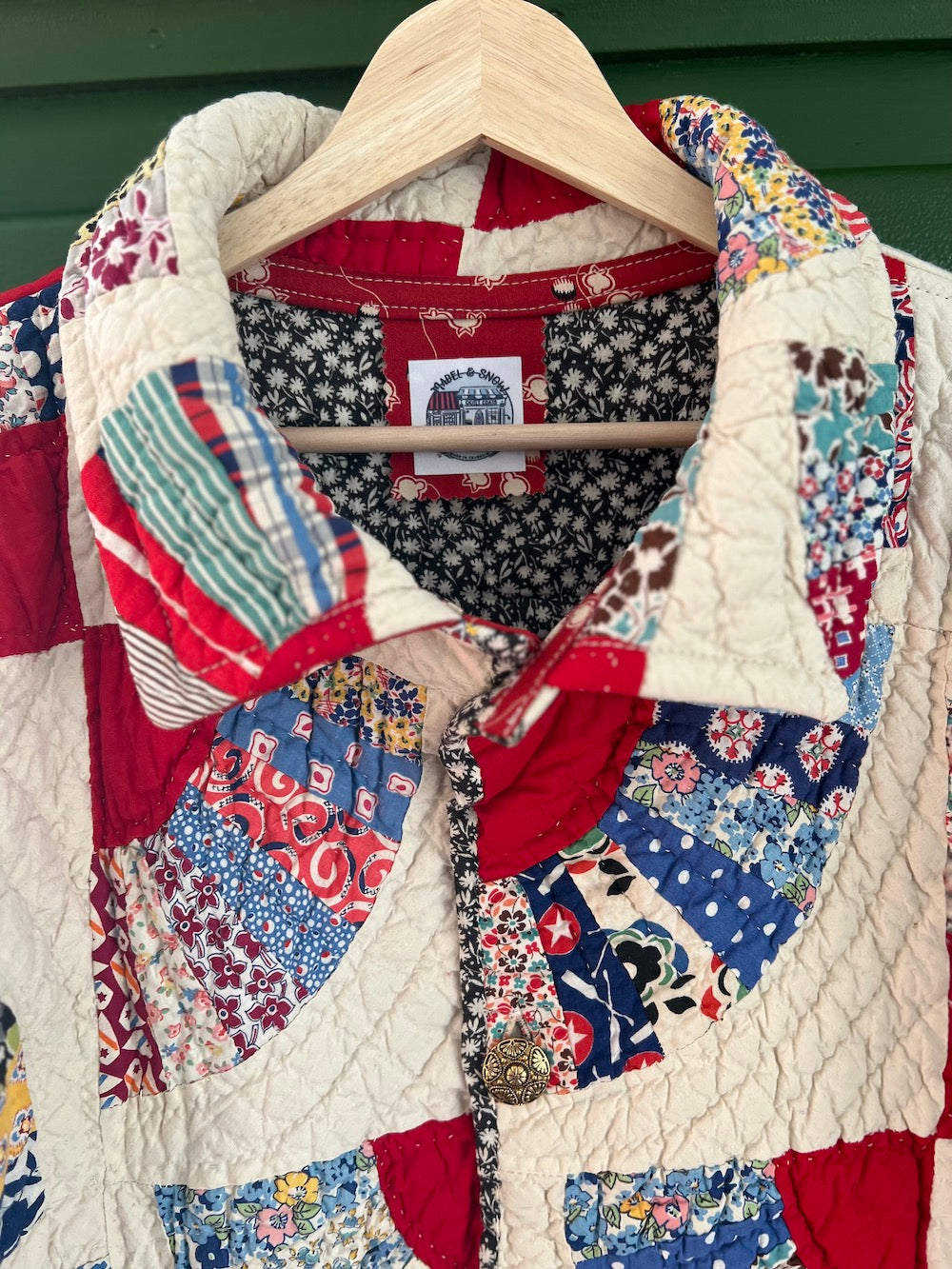 Red Fan Duster Length Coat