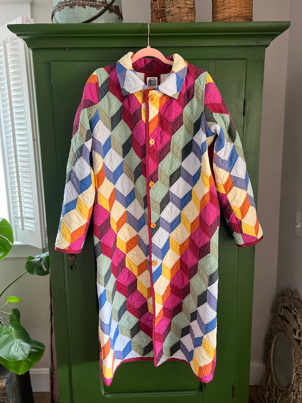 Tumbling Blocks Duster Coat