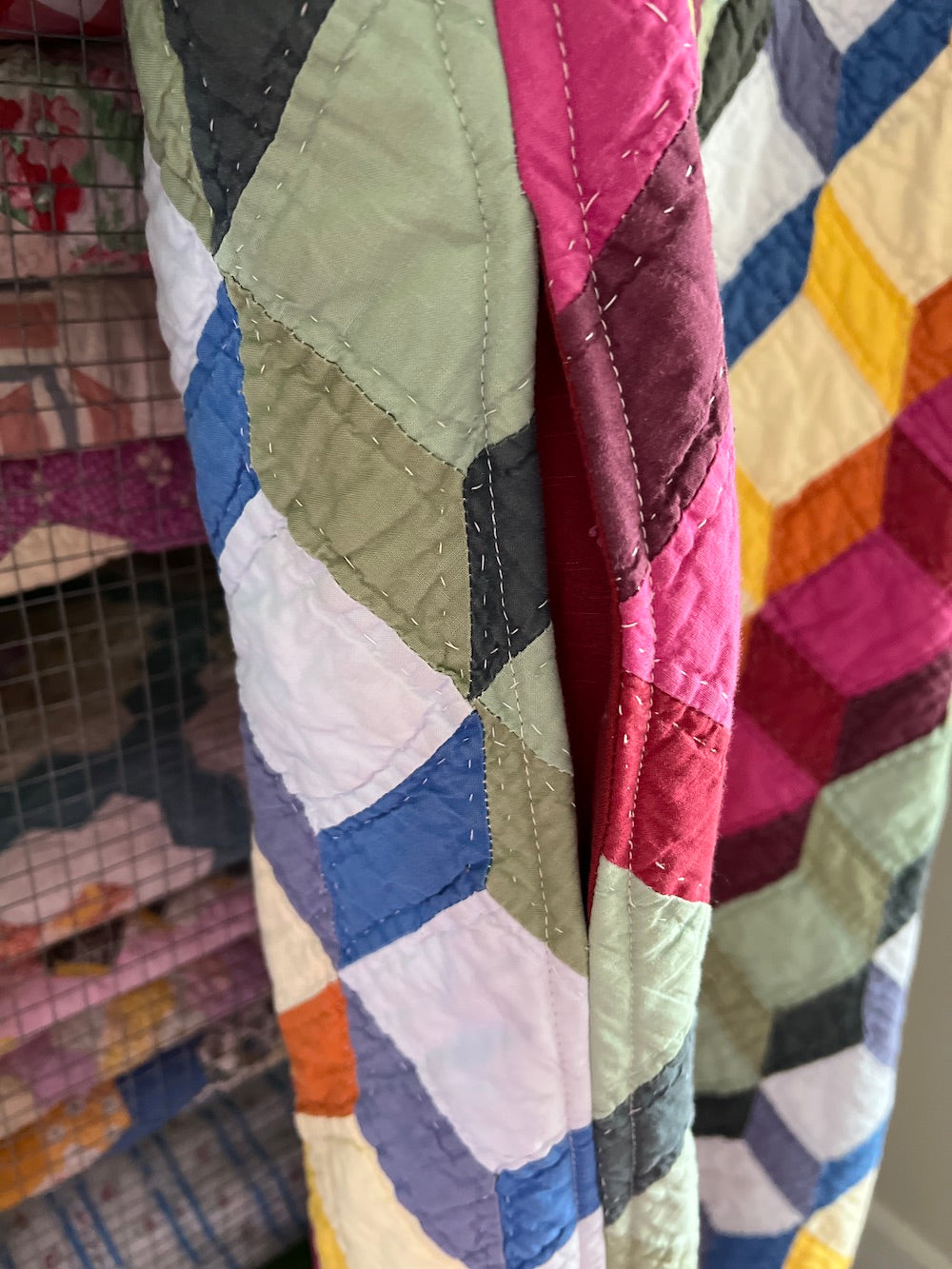 Tumbling Blocks Duster Coat