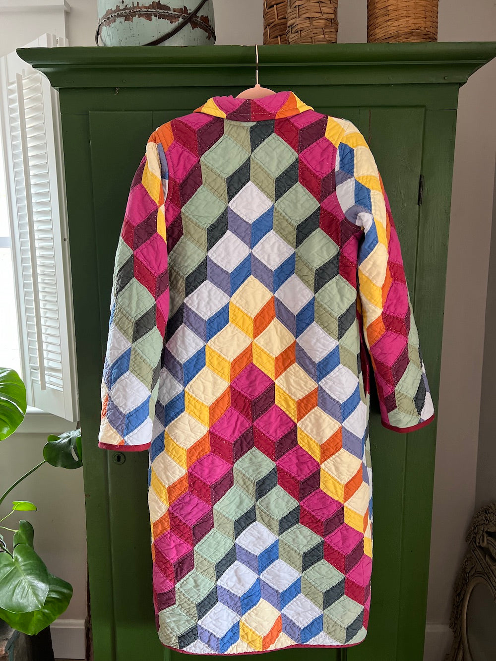 Tumbling Blocks Duster Coat