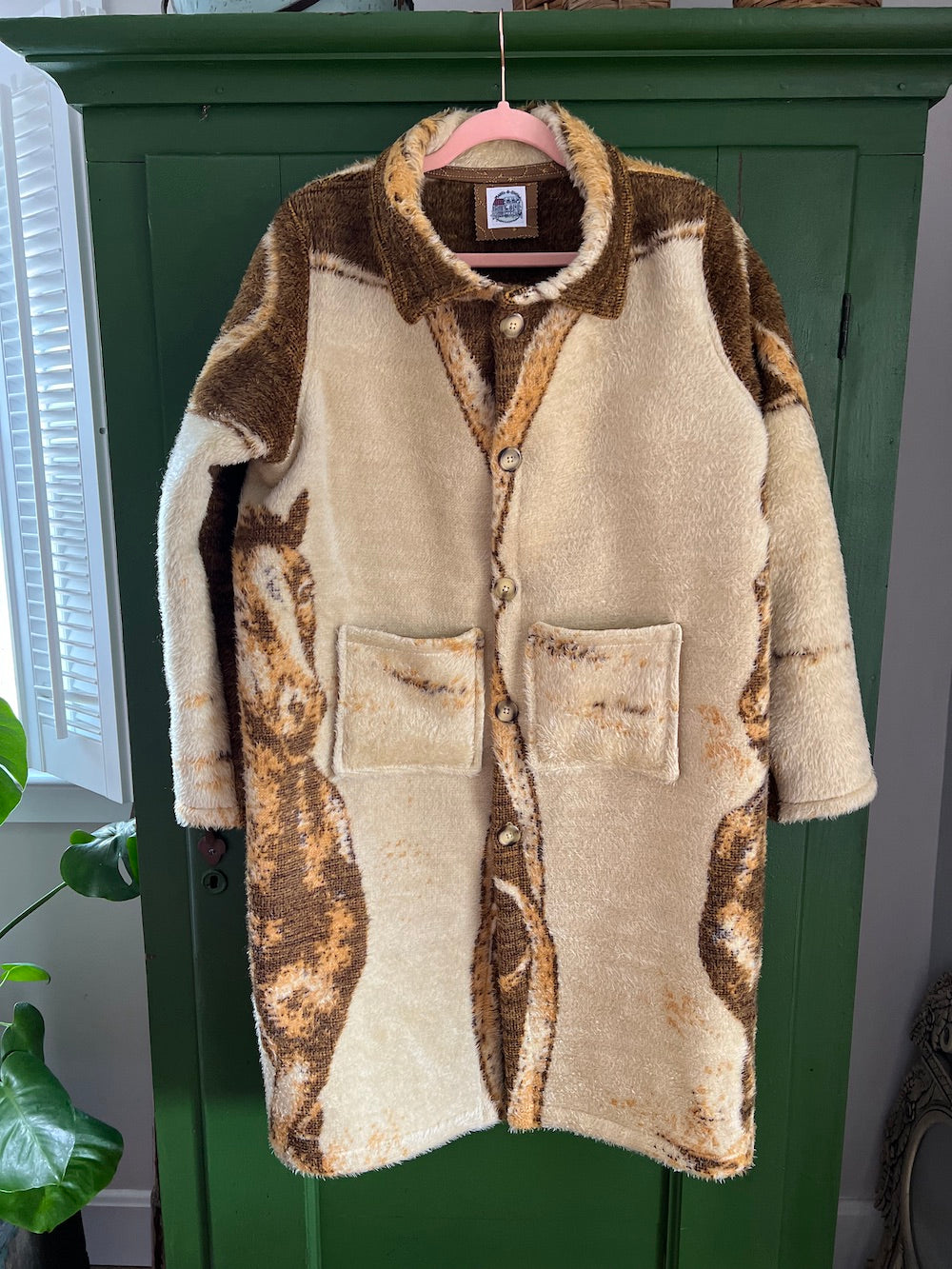 Horses Blanket Coat With Removable Collar and Cuffs