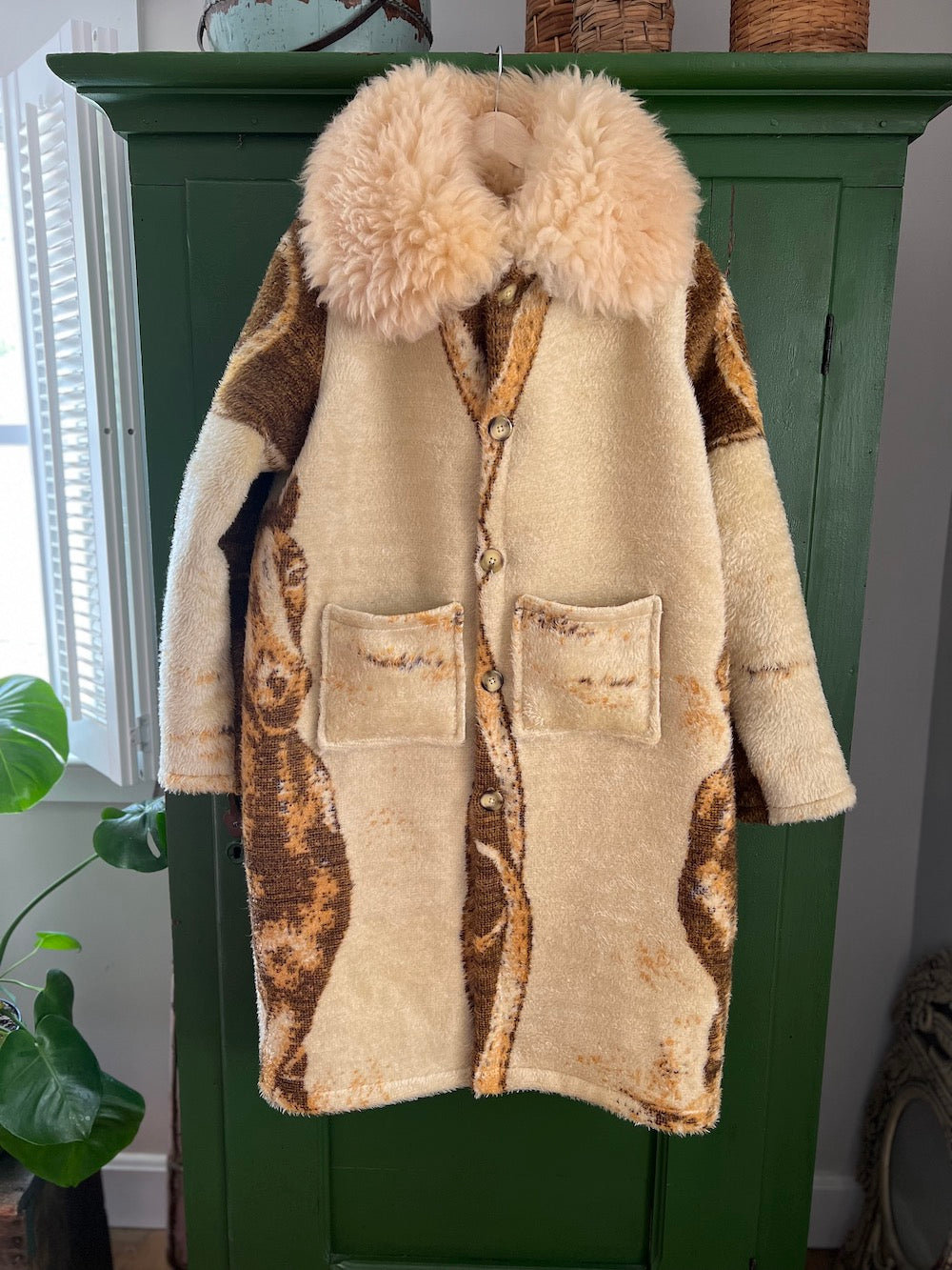 Horses Blanket Coat With Removable Collar and Cuffs