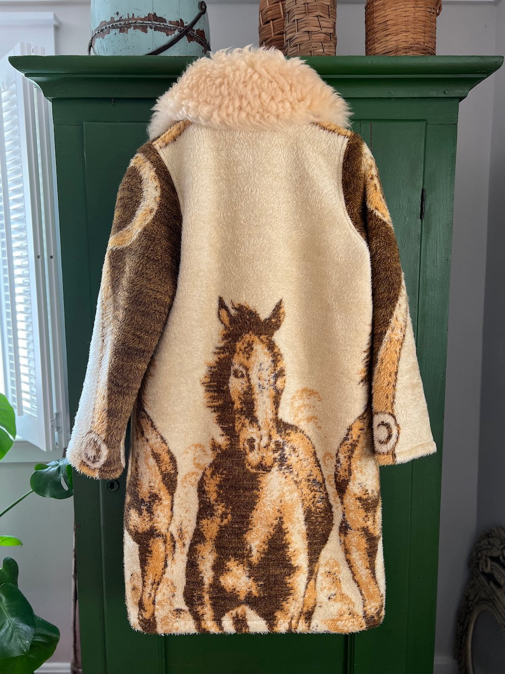 Horses Blanket Coat With Removable Collar and Cuffs