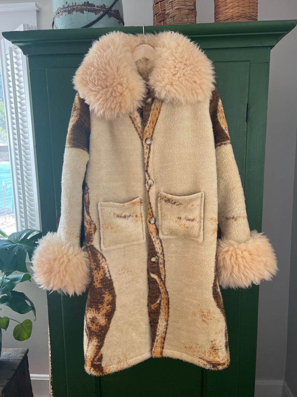 Horses Blanket Coat With Removable Collar and Cuffs