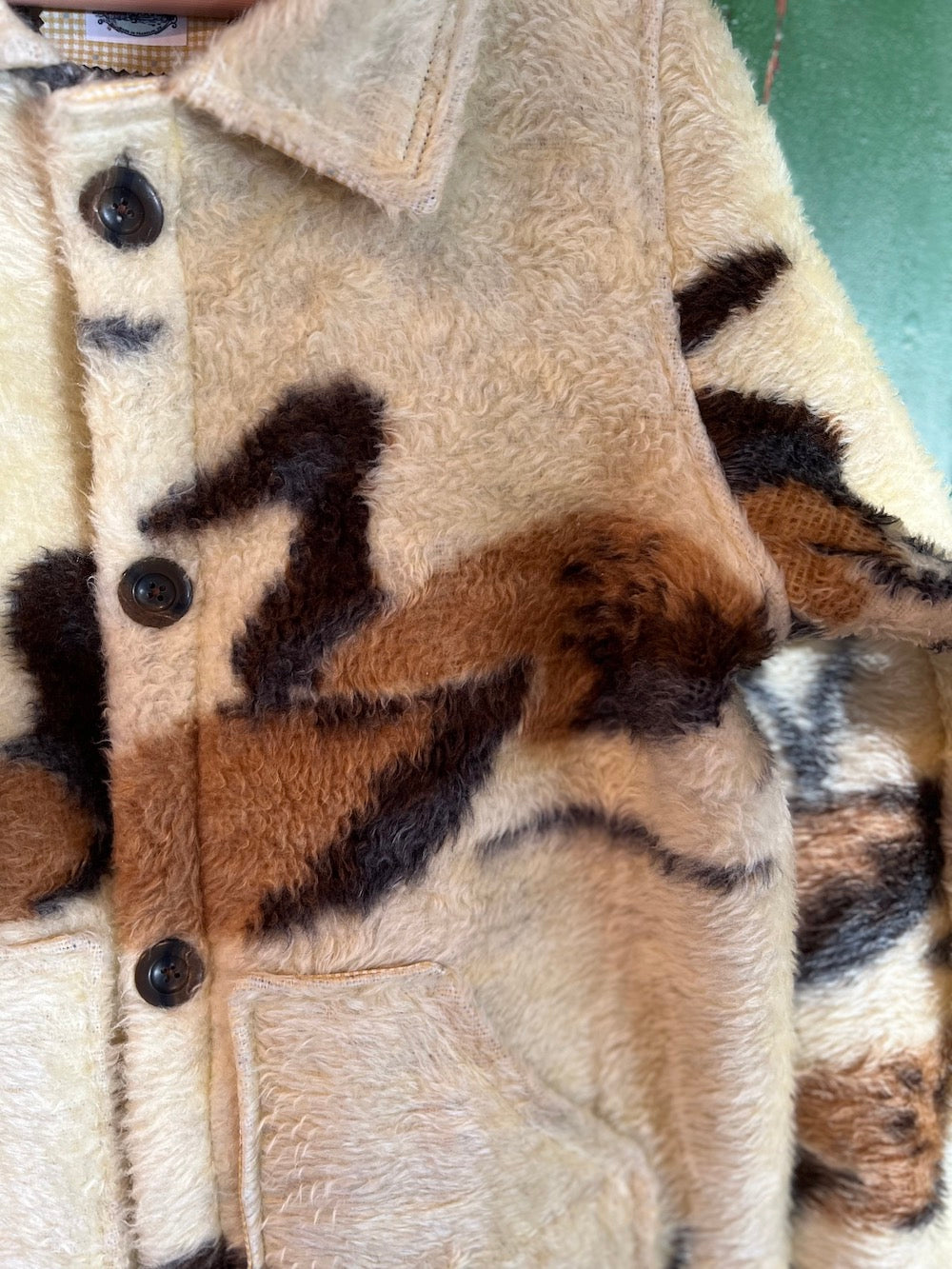 Brown Duck Blanket Coat with Removable Fur Collar