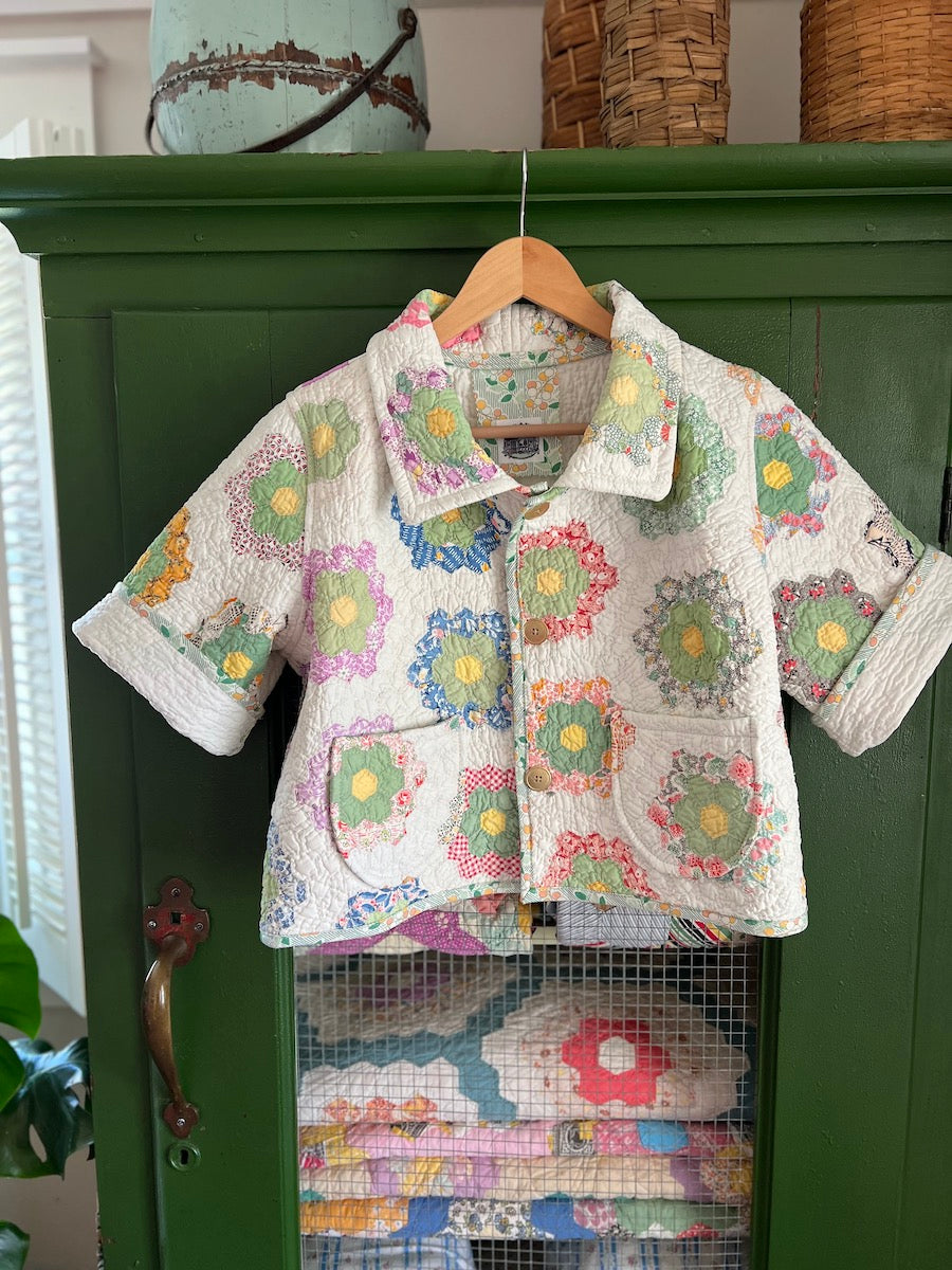 Grandmother's Flower Garden Short Sleeve Jacket