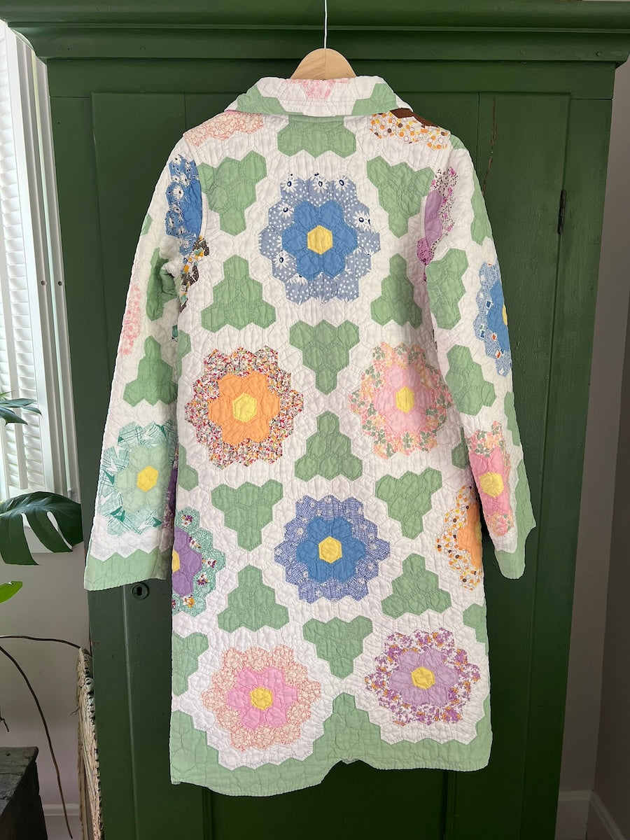 Grandmother's Flower Garden Duster length chore coat