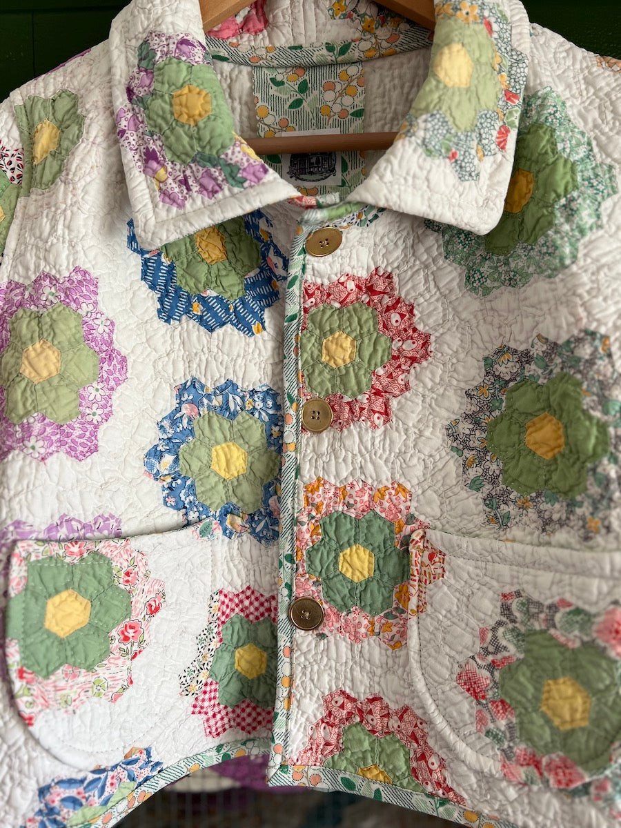 Grandmother's Flower Garden Short Sleeve Jacket