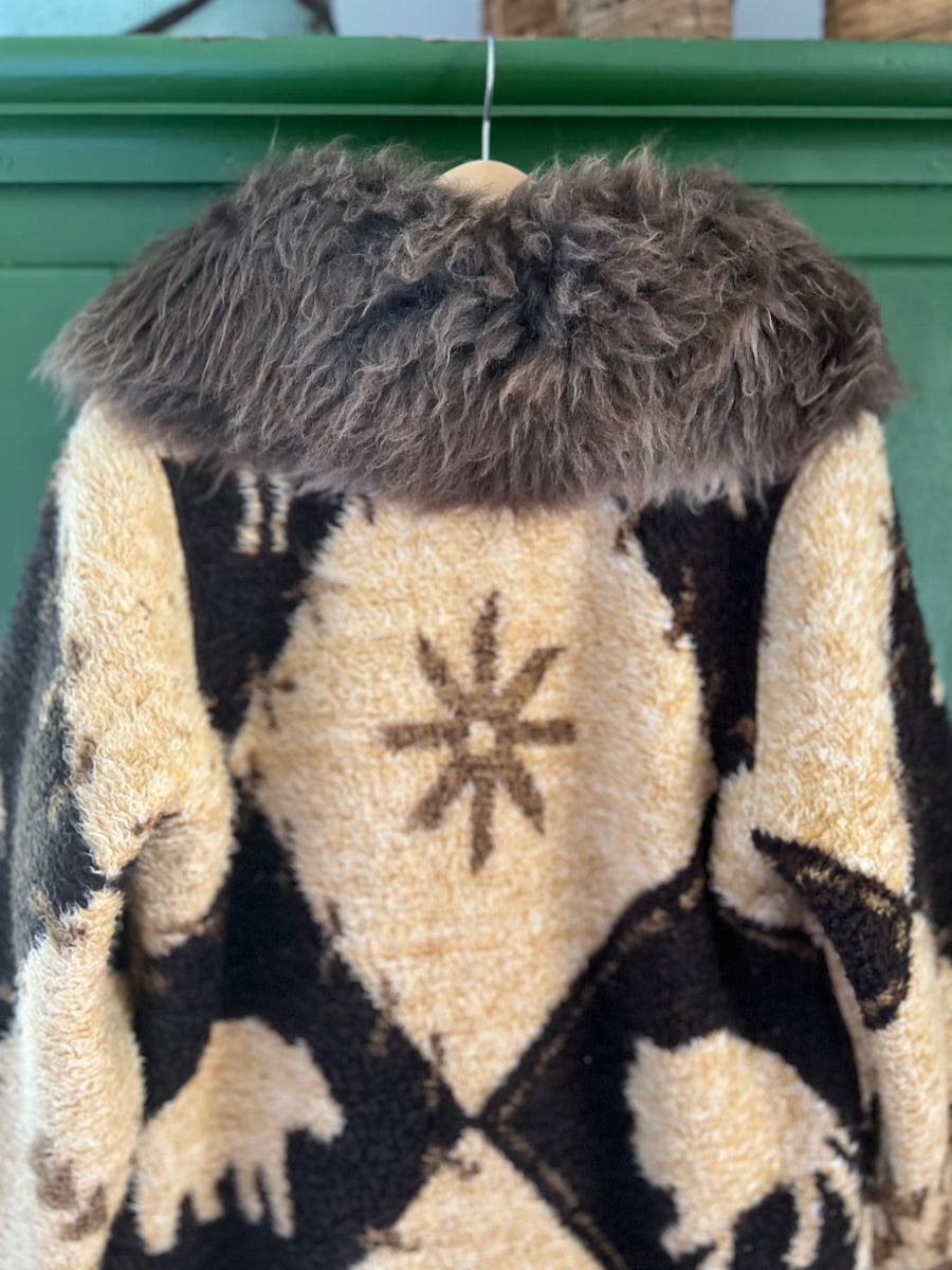 Animals Blanket Coat With Removable Collar