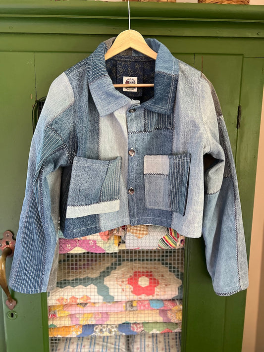 Cropped Vintage Denim Jacket