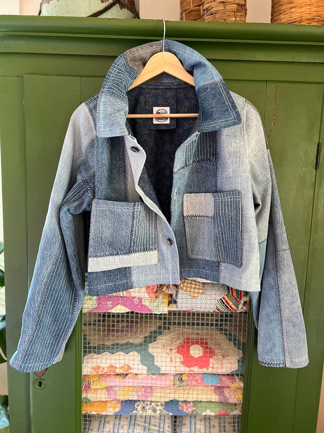 Cropped Vintage Denim Jacket