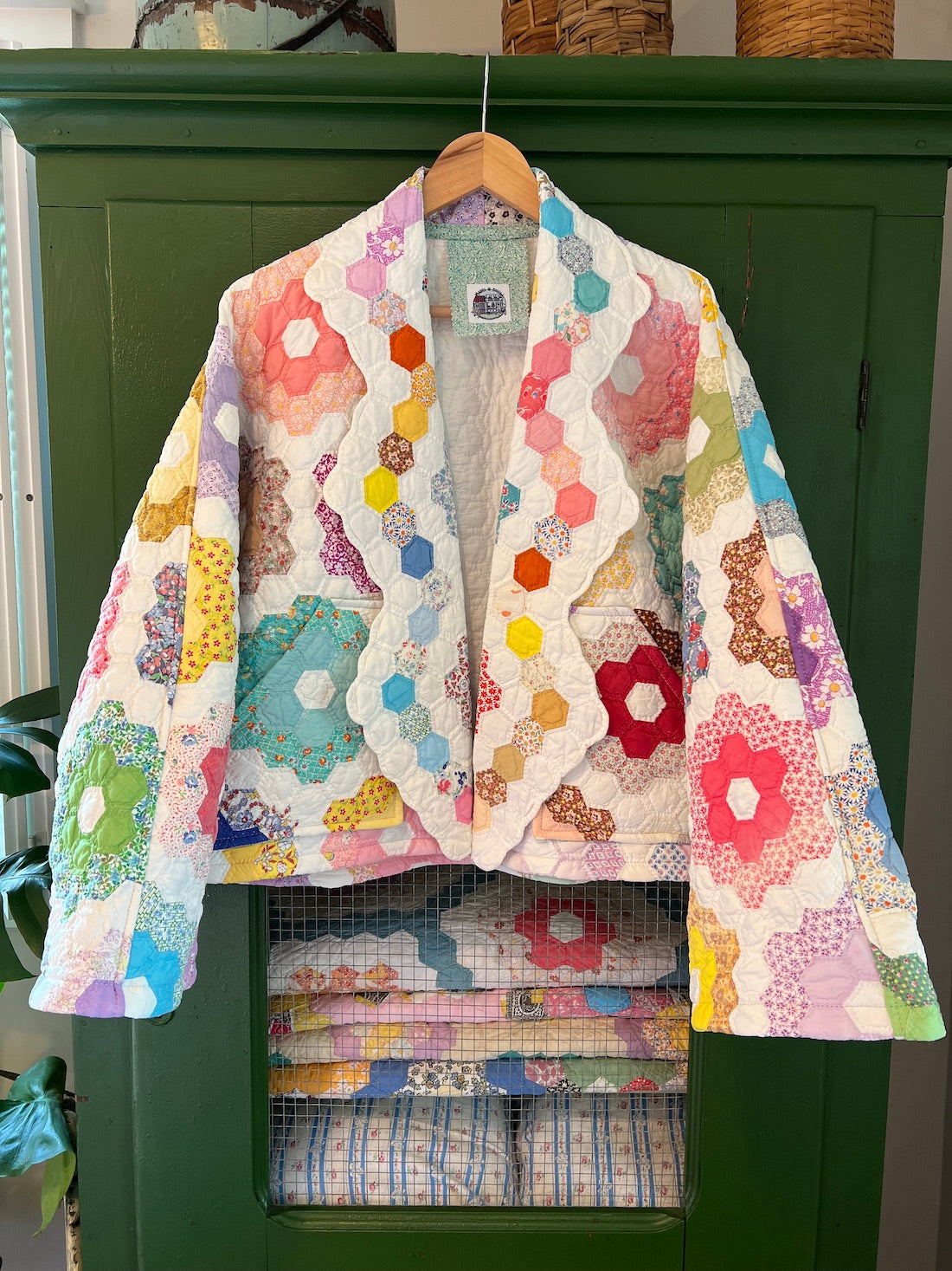 Grandmothers Flower Garden Hummingbird Jacket