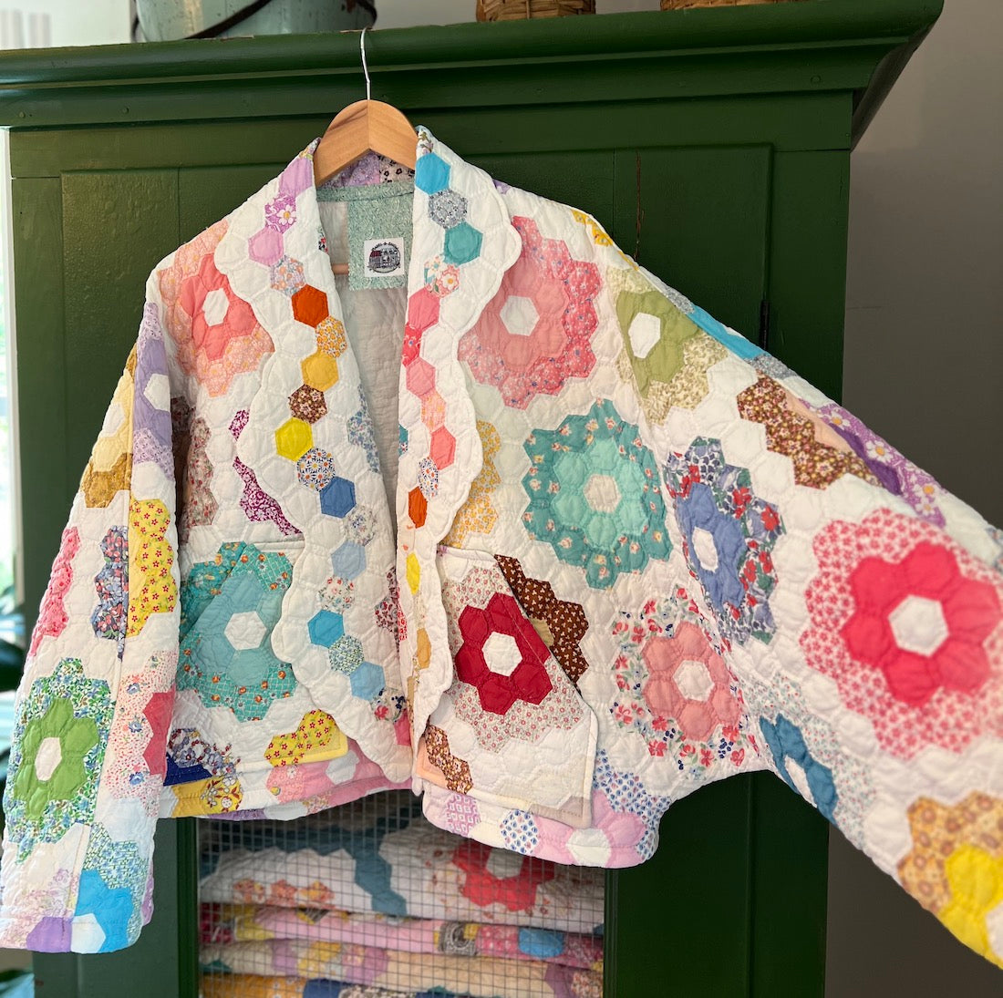 Grandmothers Flower Garden Hummingbird Jacket