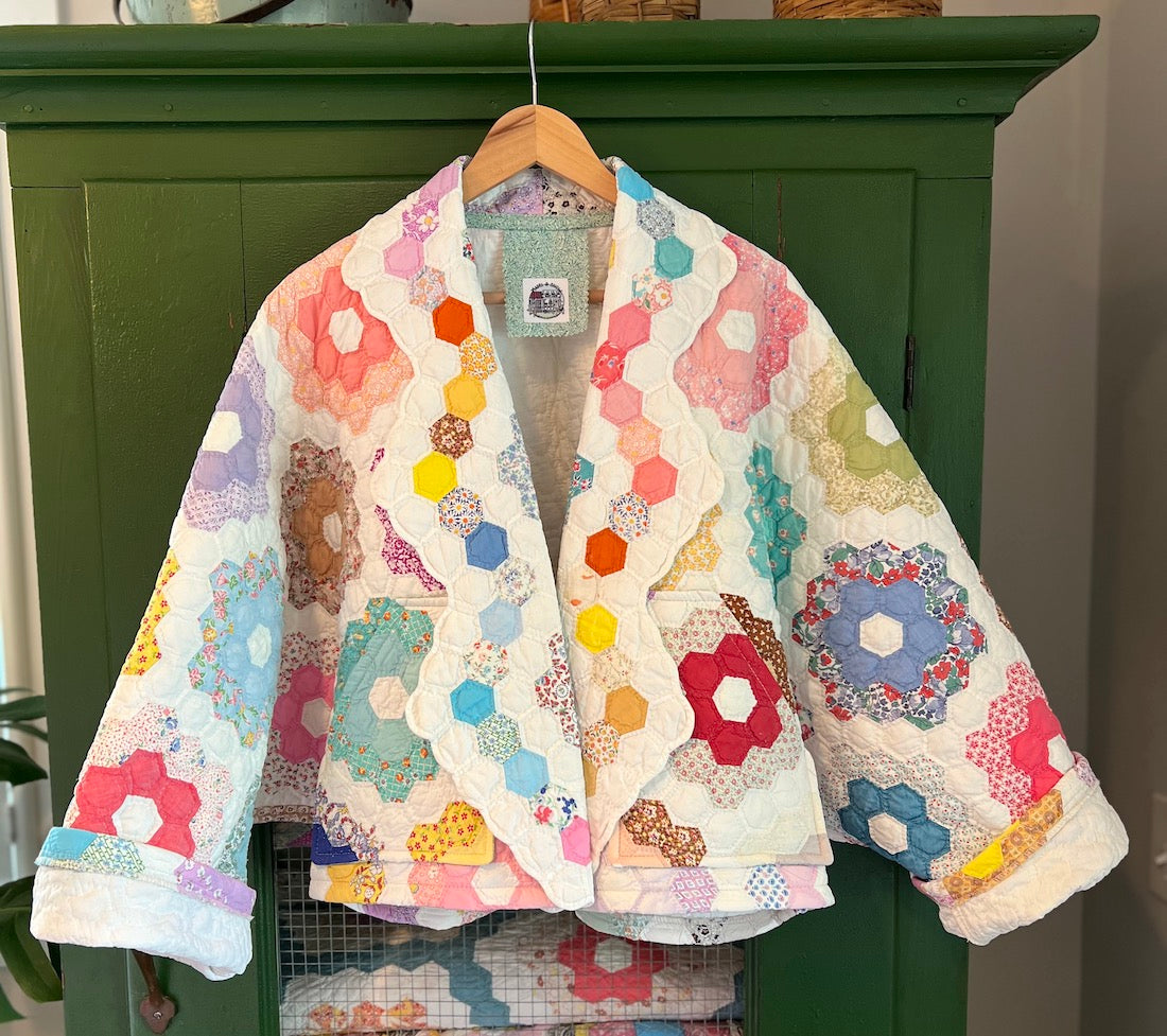 Grandmothers Flower Garden Hummingbird Jacket