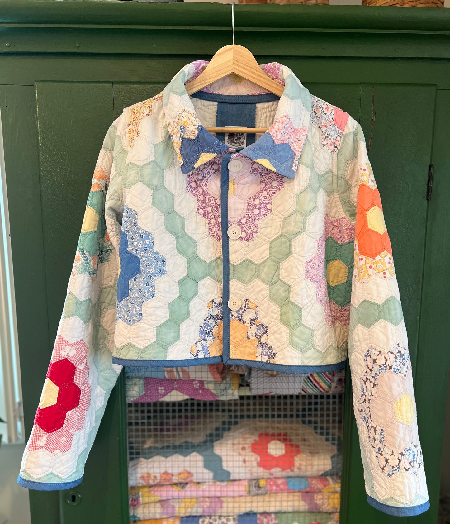 Grandmother's Flower Garden Jacket with Removable Collar