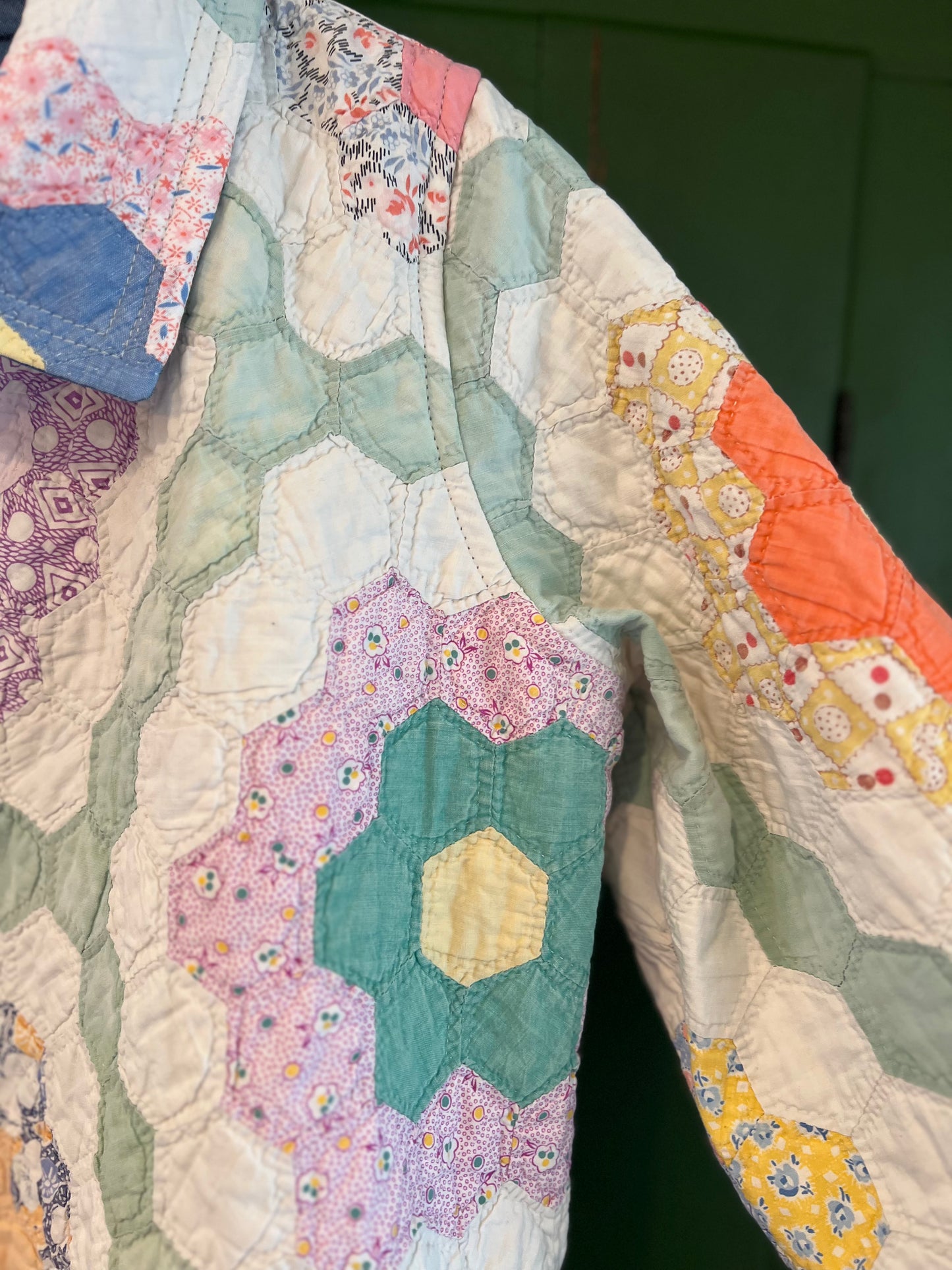 Grandmother's Flower Garden Jacket with Removable Collar