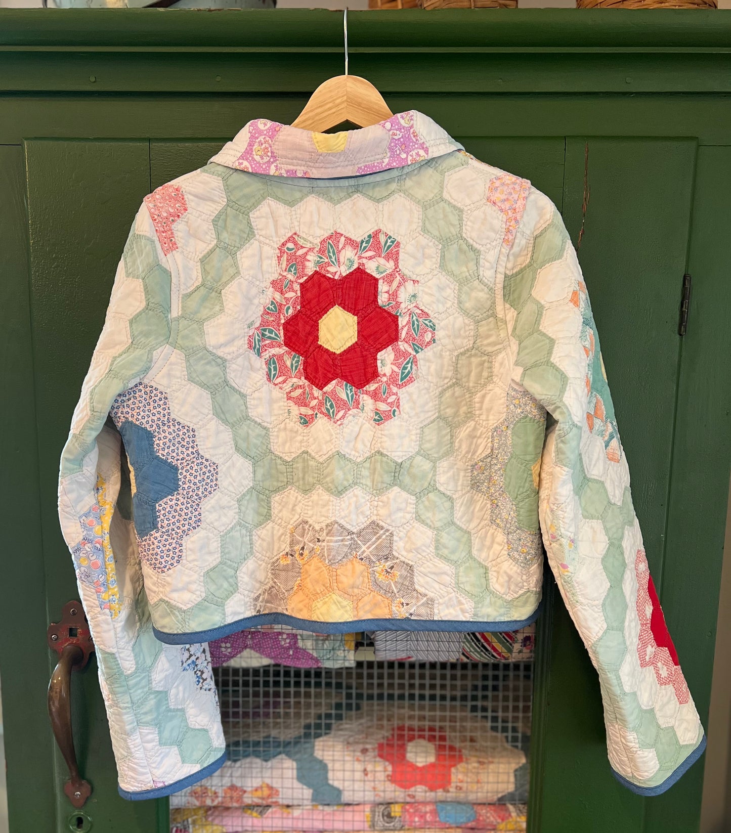 Grandmother's Flower Garden Jacket with Removable Collar