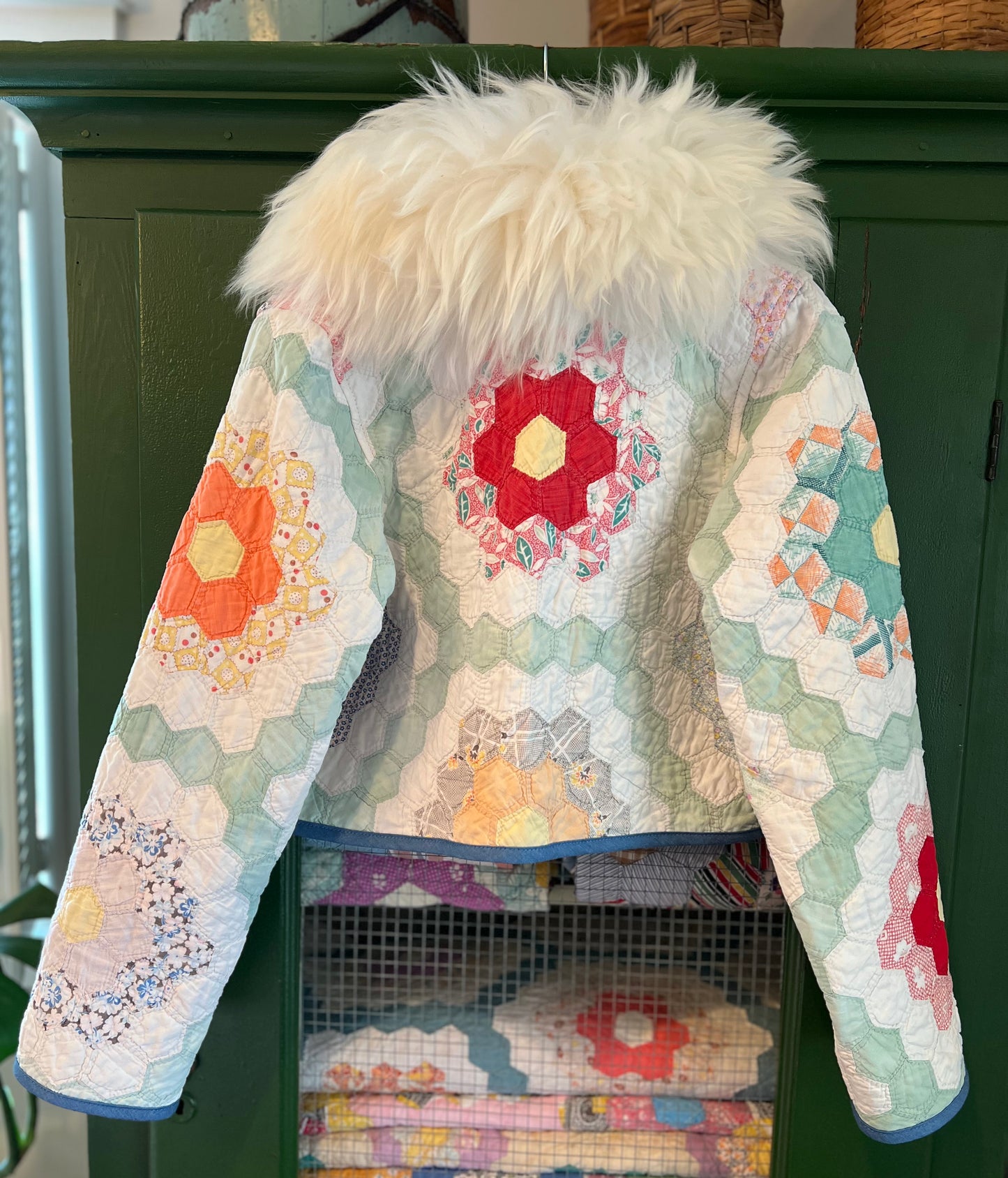 Grandmother's Flower Garden Jacket with Removable Collar