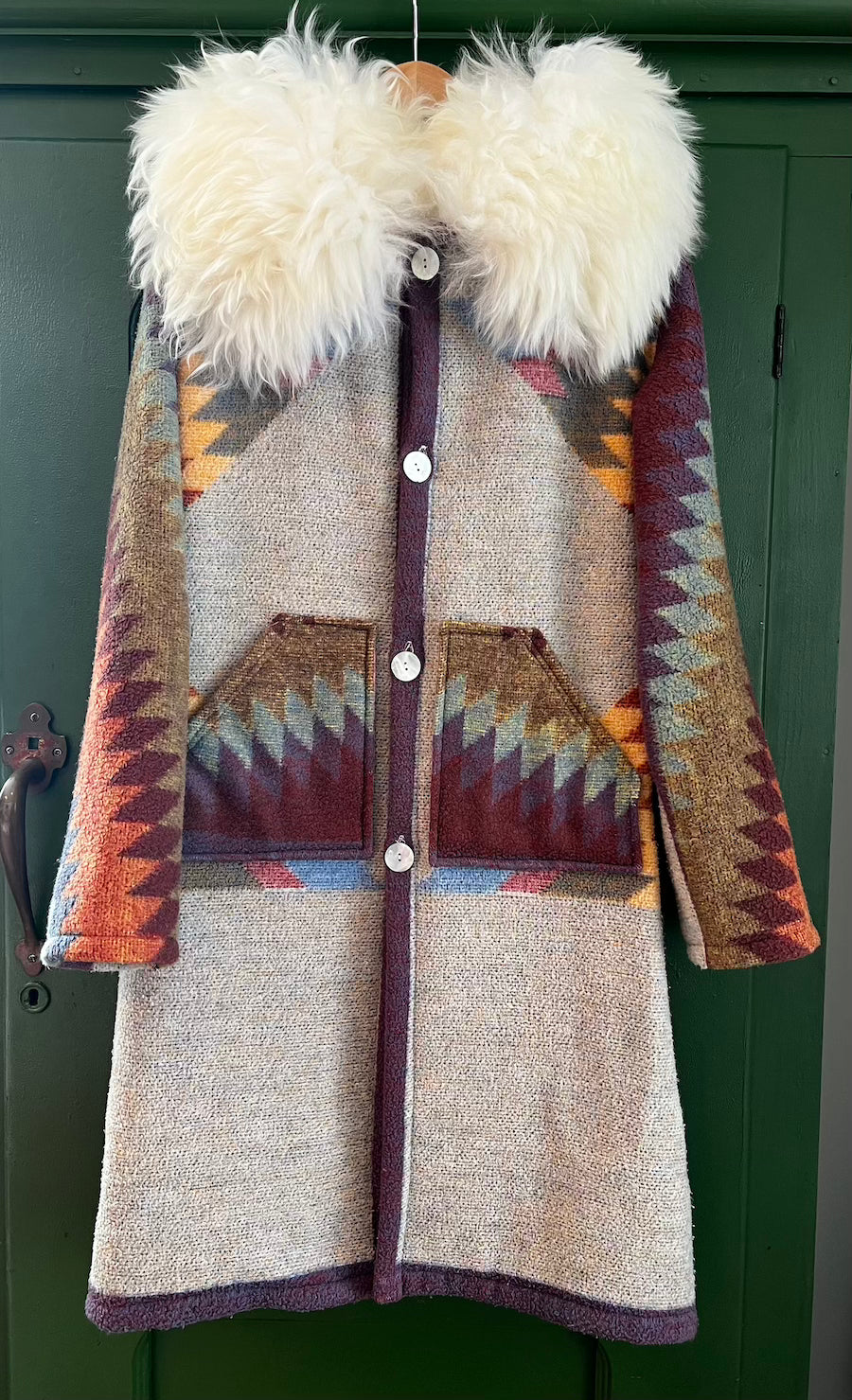 Lone Star Blanket Coat With Removable Collar