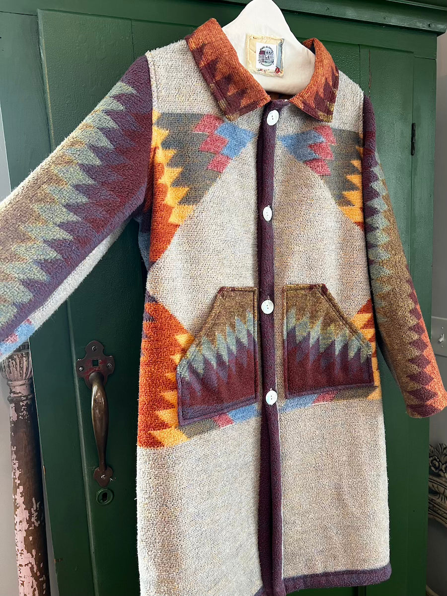 Lone Star Blanket Coat With Removable Collar