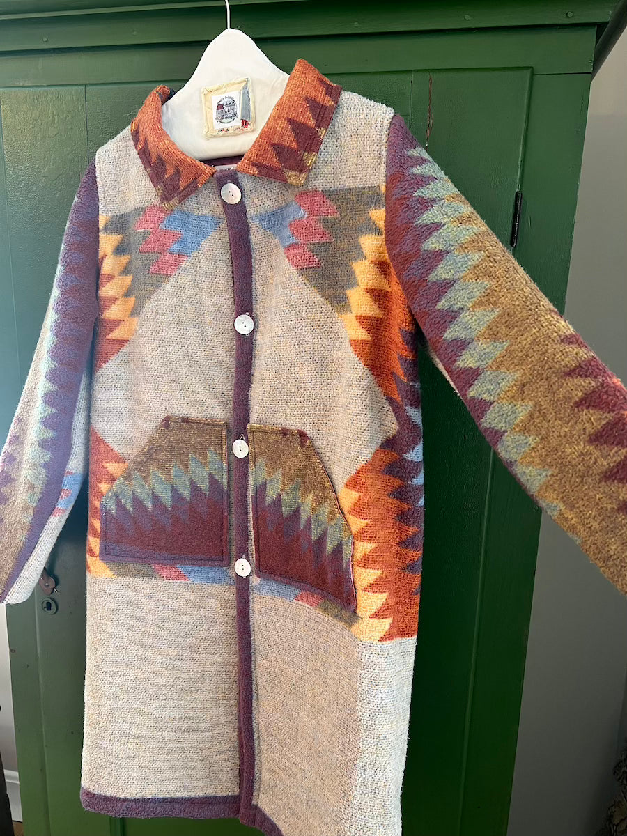 Lone Star Blanket Coat With Removable Collar