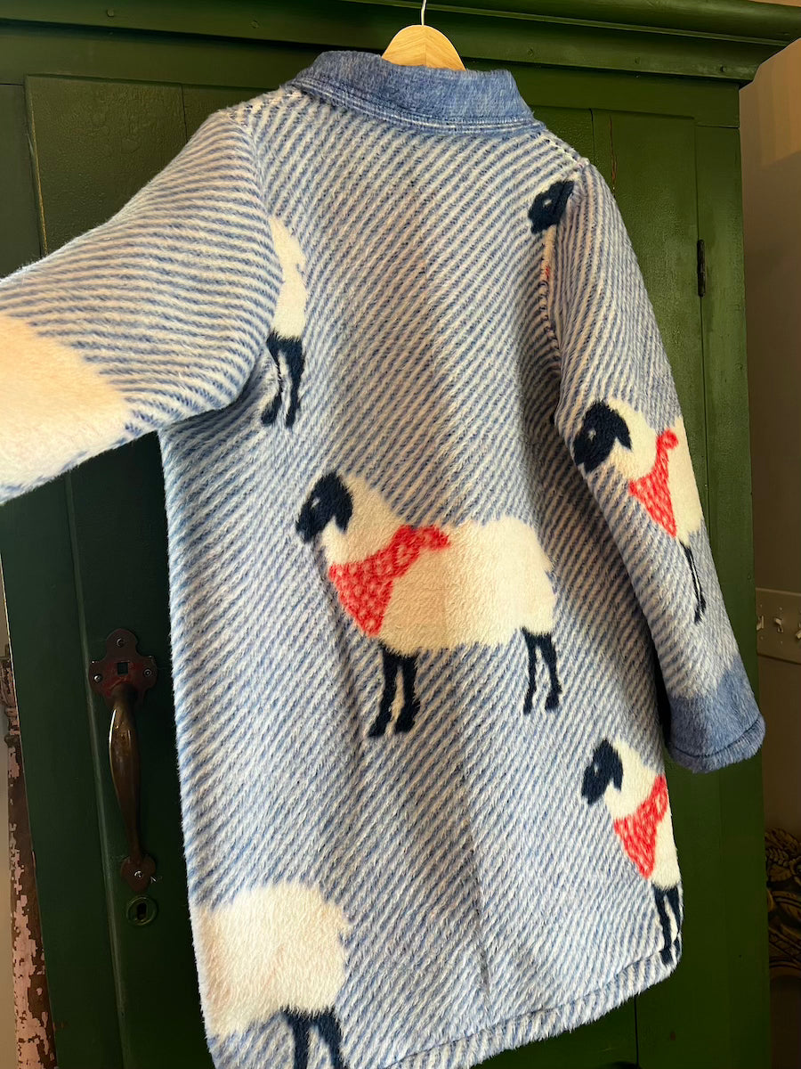 Sheep Blanket Coat With Removable Collar