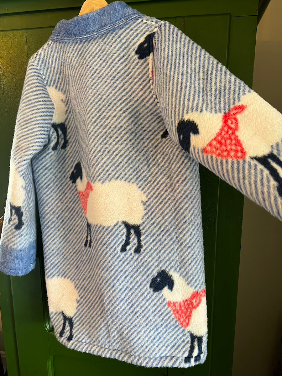 Sheep Blanket Coat With Removable Collar